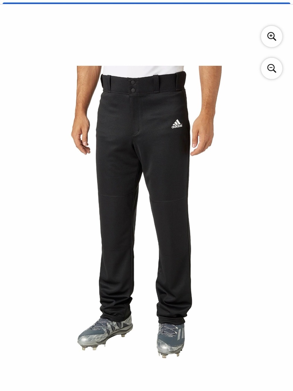 NWT Adidas men’s triple stripe open bottom black pant